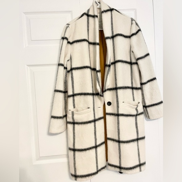 Anthropologie Elevenses Window Pane Car Coat - Picture 5 of 9